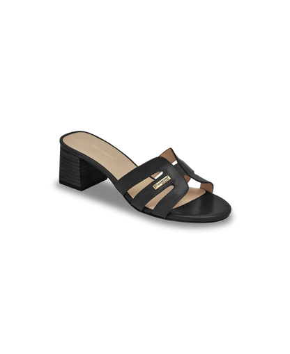 Livia Heeled Mules - Black