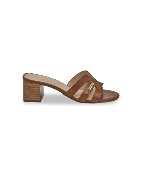 Livia Heeled Mules - Tan