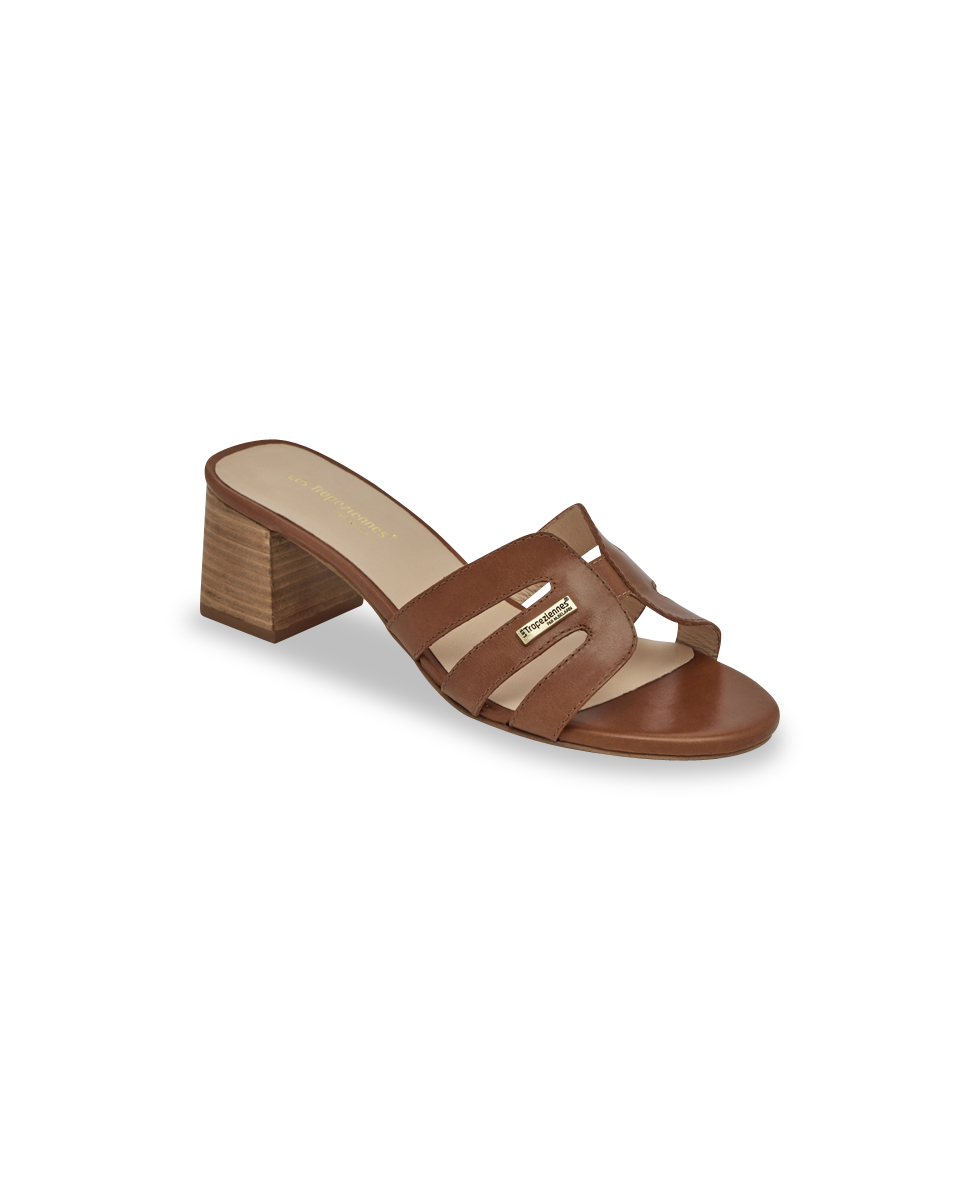 Livia Heeled Mules - Tan