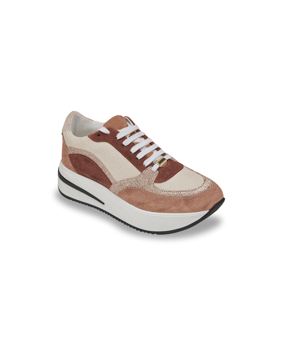 Sofy Lace-Up Sneakers - Rose Multi