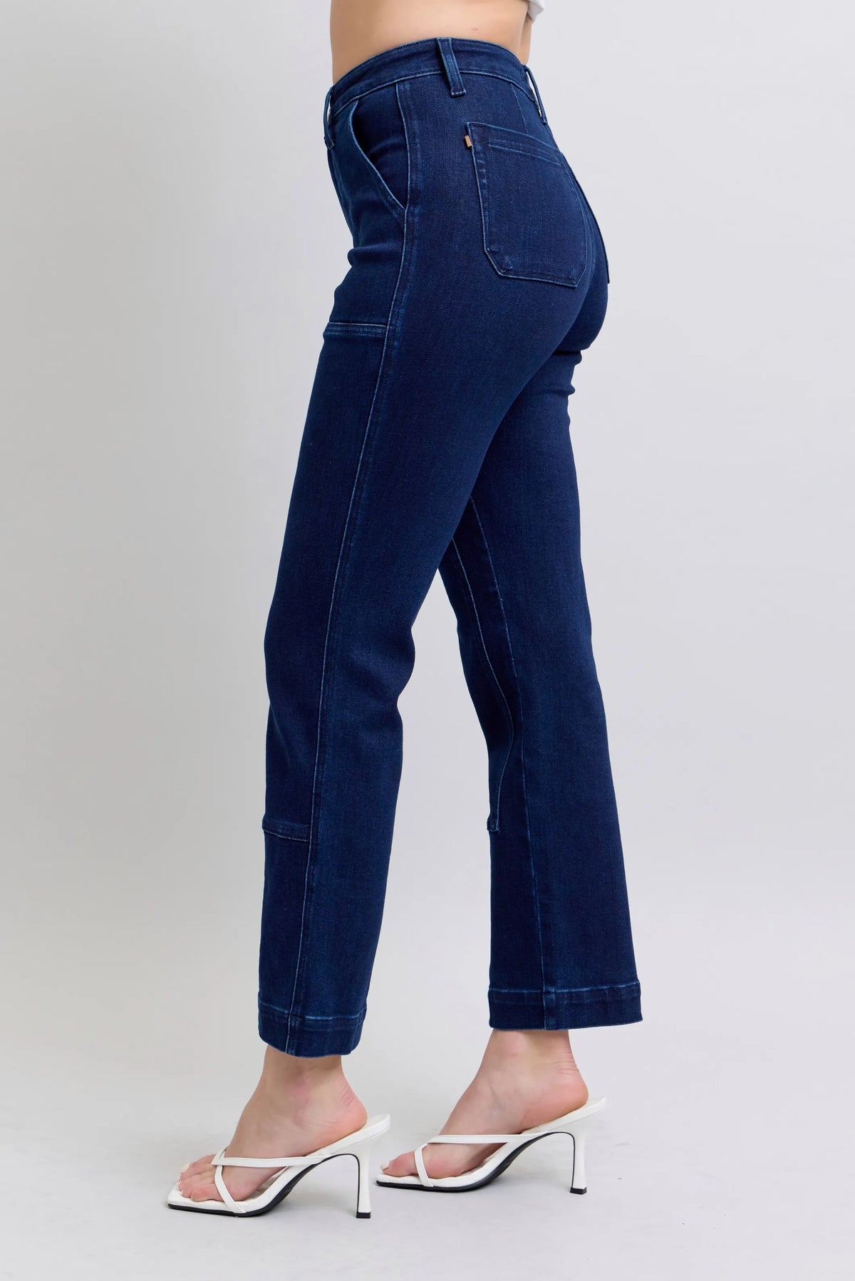 Hazel Blues® | Judy Blue Hw Work Wear Knee Patch Straight Jeans
