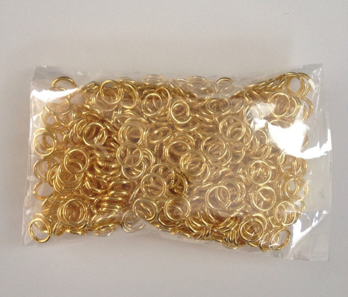 500 pcs Gold Plated Open Jump Rings 6mm Jewelry #42 Findings Making Supplies Hardware Tools