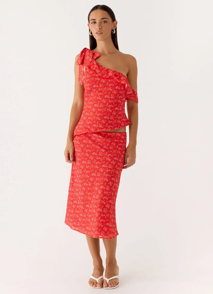 Calia Top - Magenta Red Rose