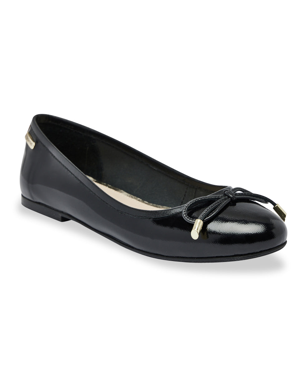Fanfan Ballerina Flats - Black Patent
