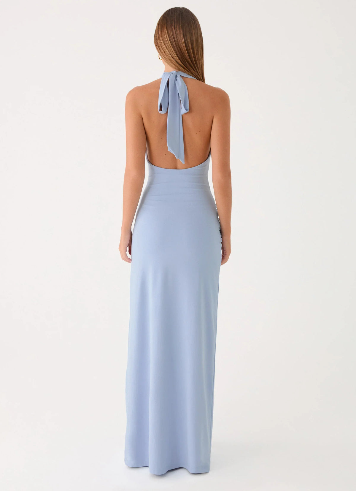 Cristal Halter Maxi Dress Blue