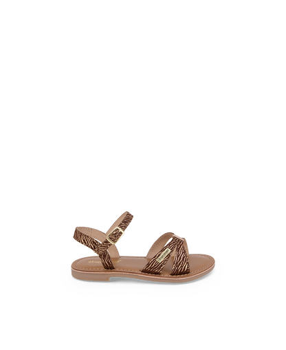 Belle Girl Sandals - Choco Zebra