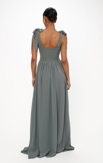 Harper Maxi Dress ~ Deep Sage Chiffon