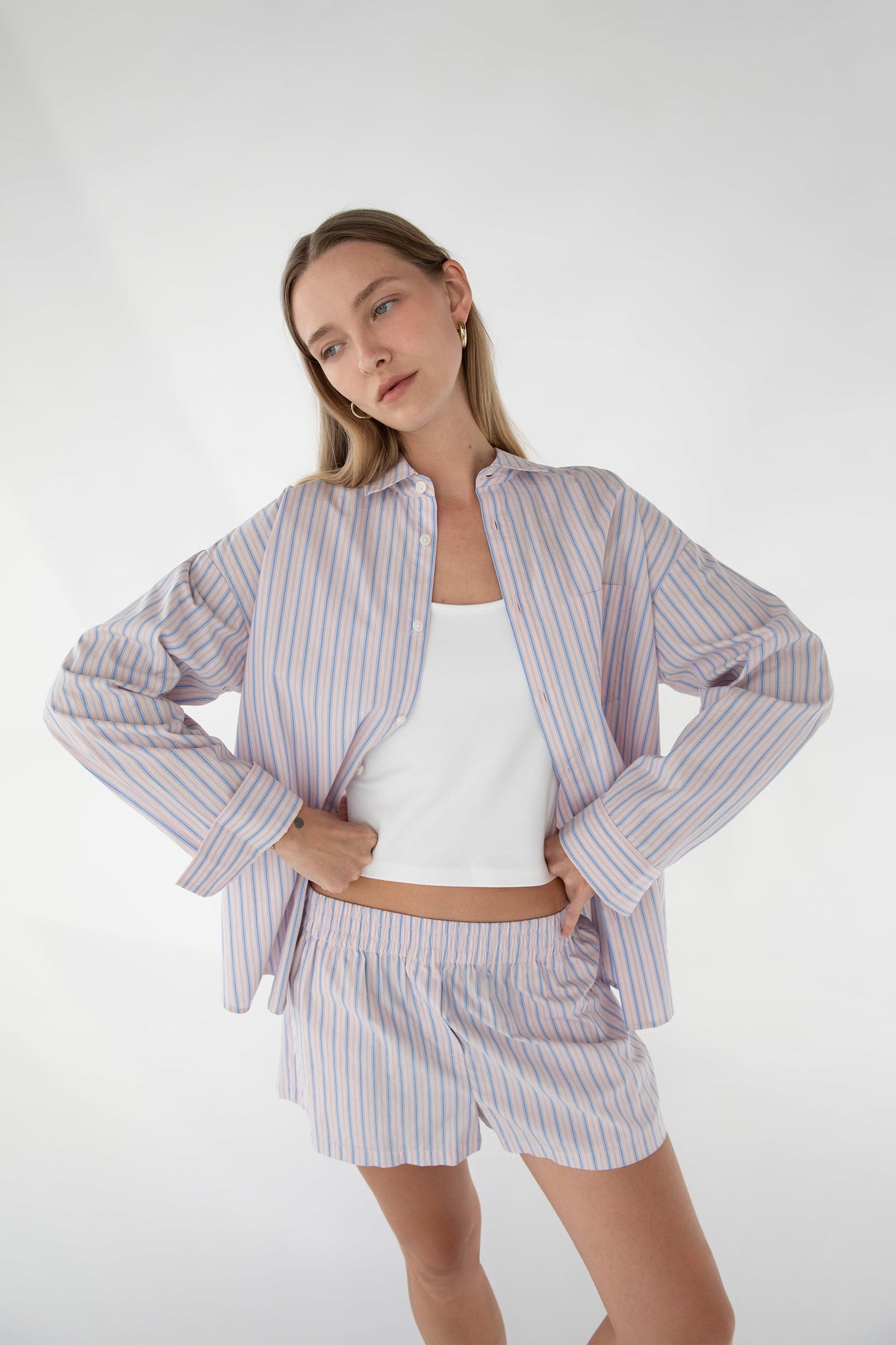 STRIPED COTTON POPLIN SHIRT