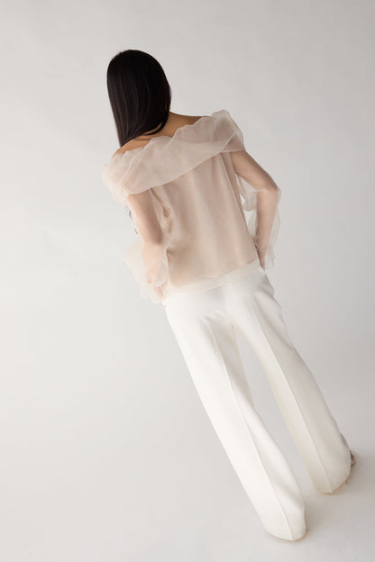 SHEER OFF THE SHOULDER TOP