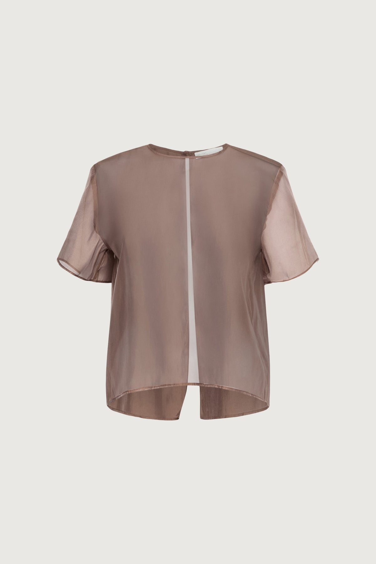 ORGANZA SHEER BACK SLIT TOP