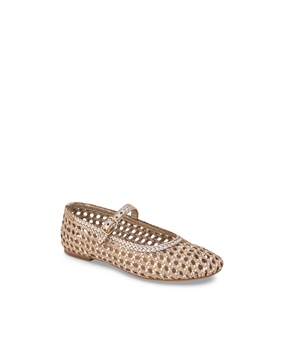 Carla Mary Jane Flats - Gold