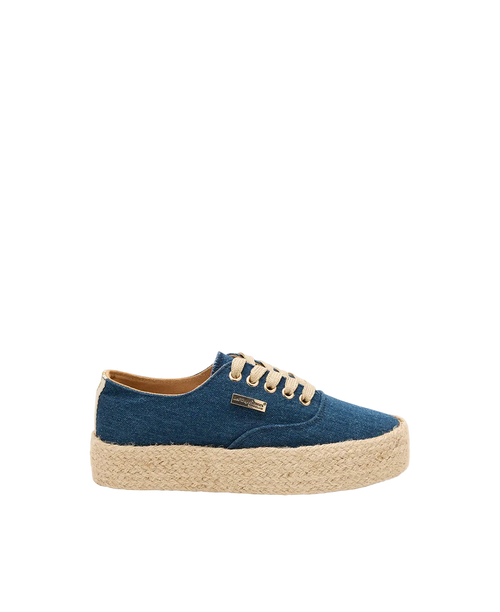 Cosmic Lace-Up Sneakers - Blue Denim