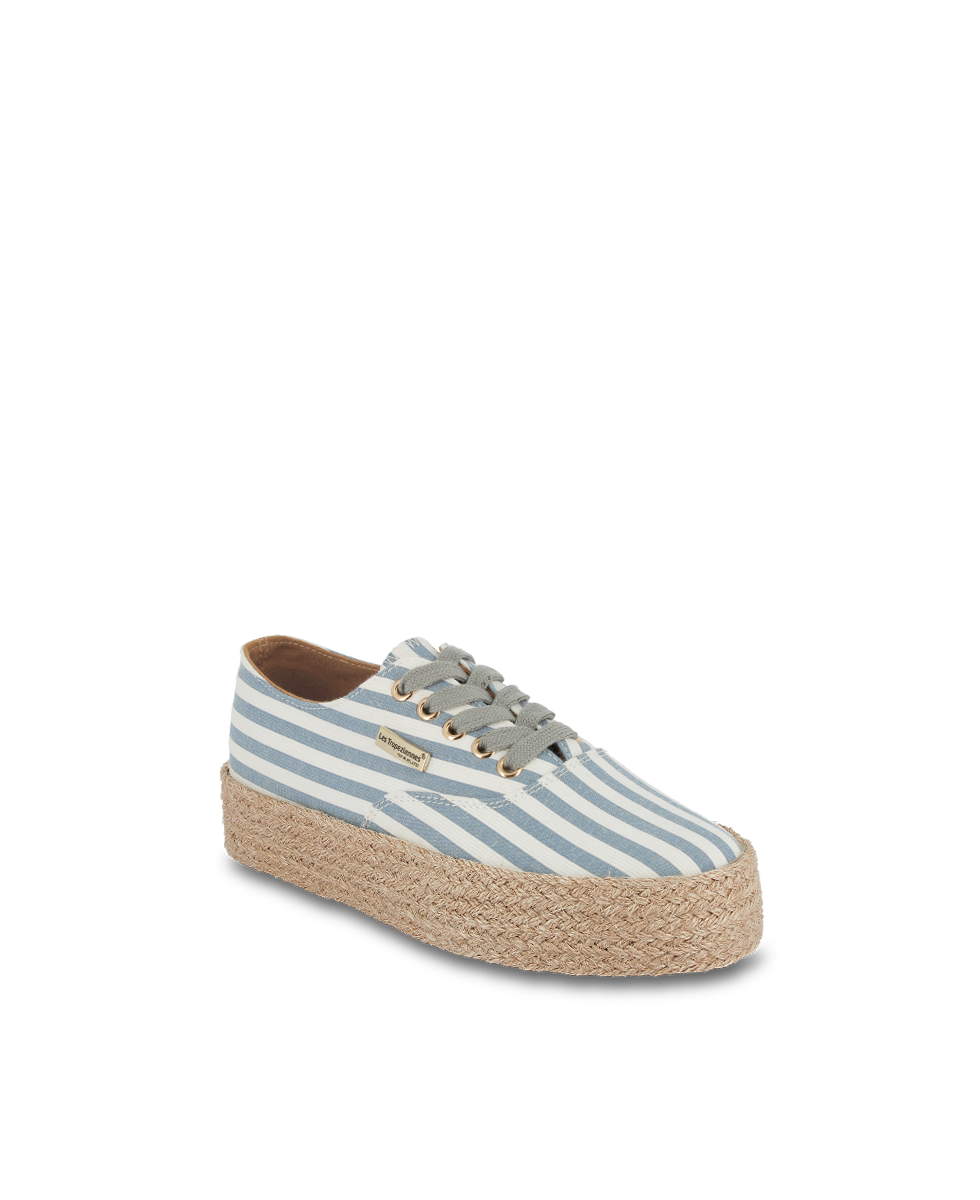 Cosmic Lace-Up Sneakers - Blue Marine Stripes