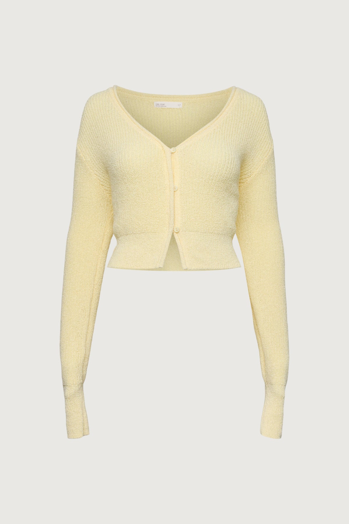 CROPPED LIGHTWEIGHT BUTTON FRONT CARDIGAN