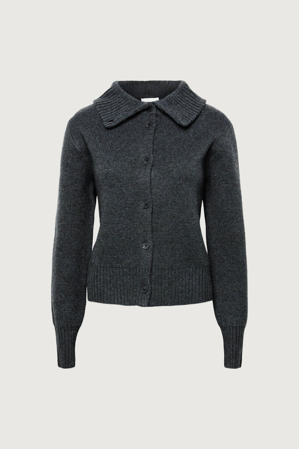HIGH COLLAR BUTTON FRONT CARDIGAN