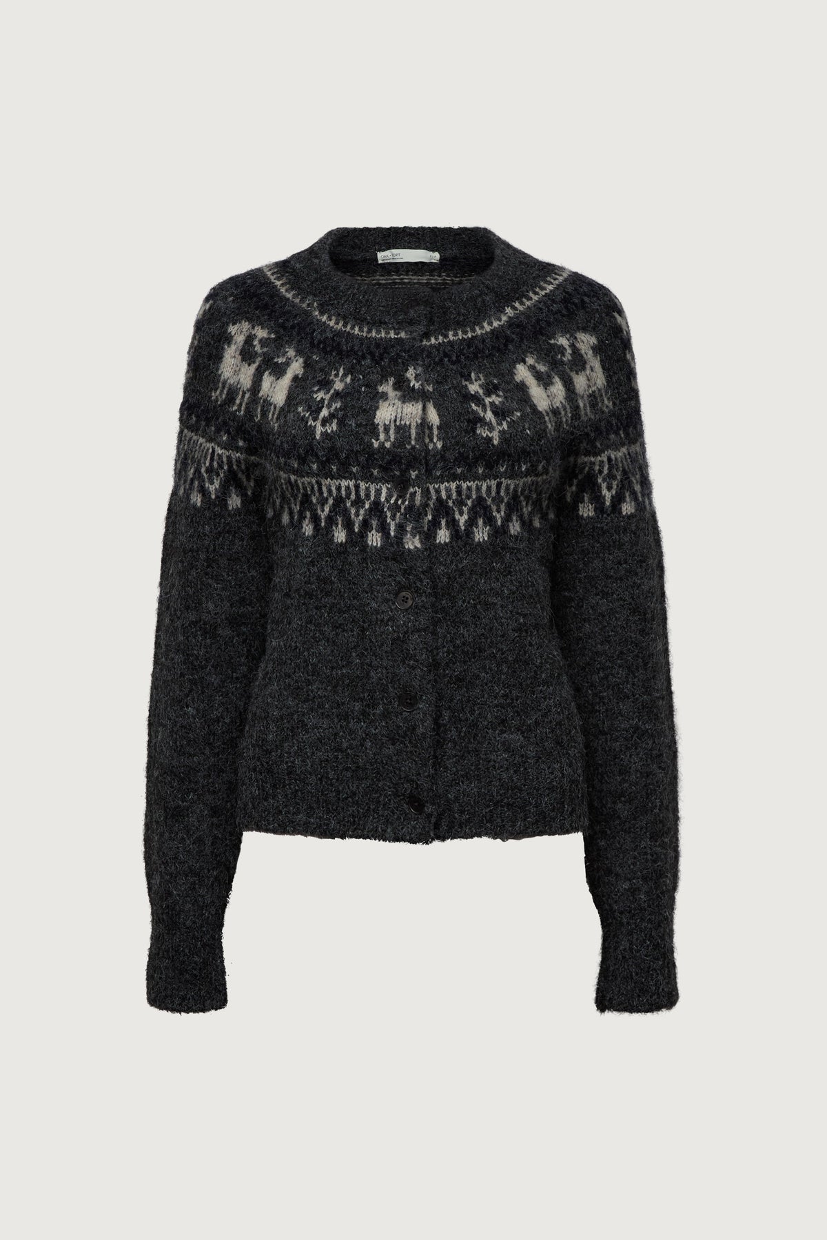 WOOL BLEND FAIR ISLE CARDIGAN