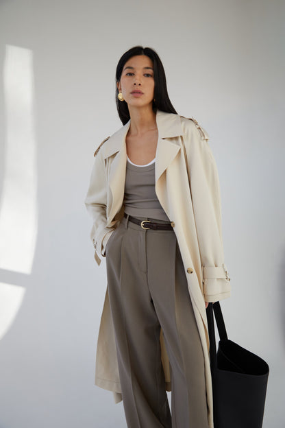 FLOWY TRENCH COAT