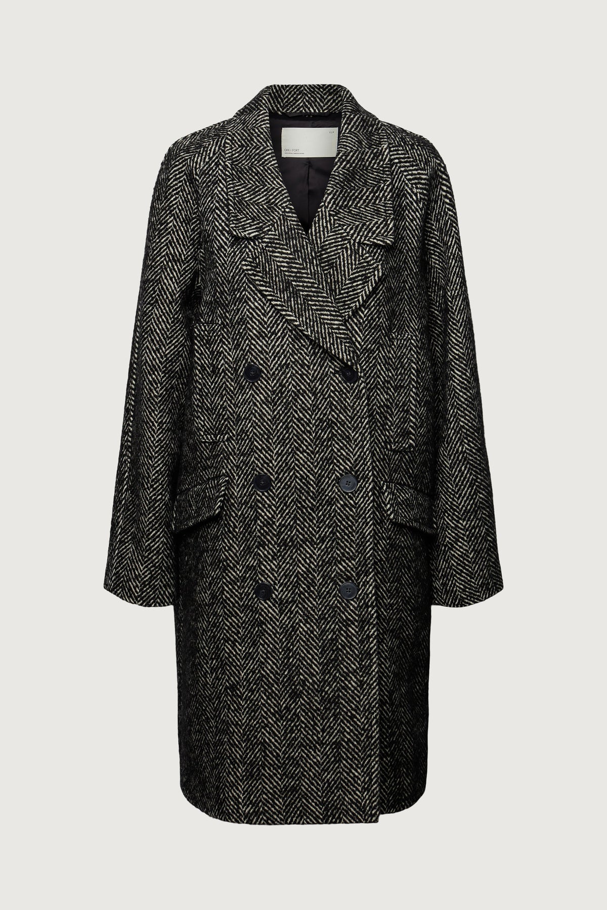 OVERSIZED WOOL-BLEND DOUBLE-BREASTED COAT