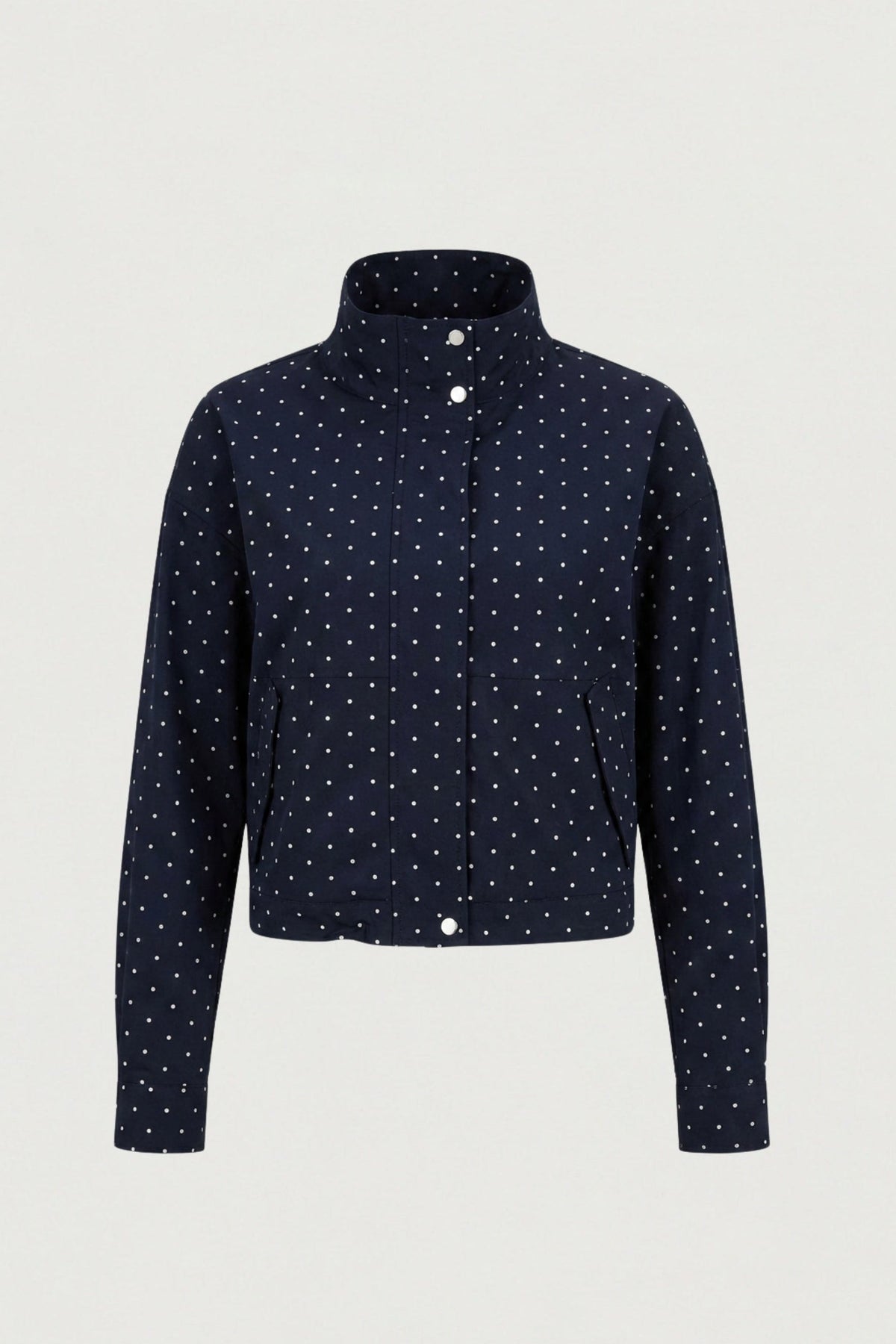 POLKA DOT FUNNEL NECK JACKET