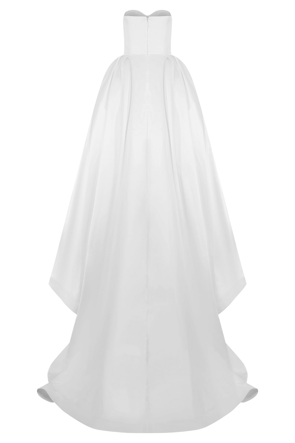 Delphine Satin Strapless Maxi Gown - White