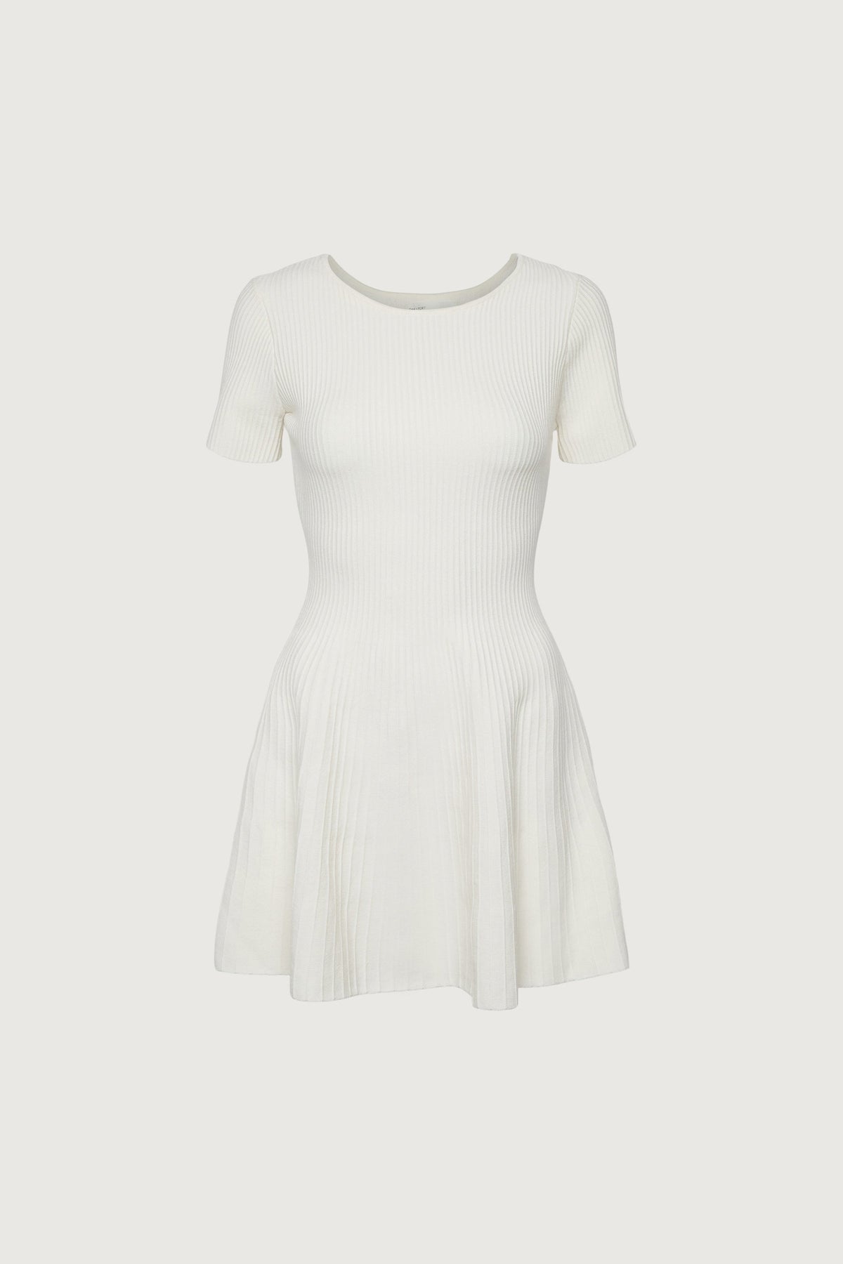 RIBBED SHORT SLEEVE MINI DRESS