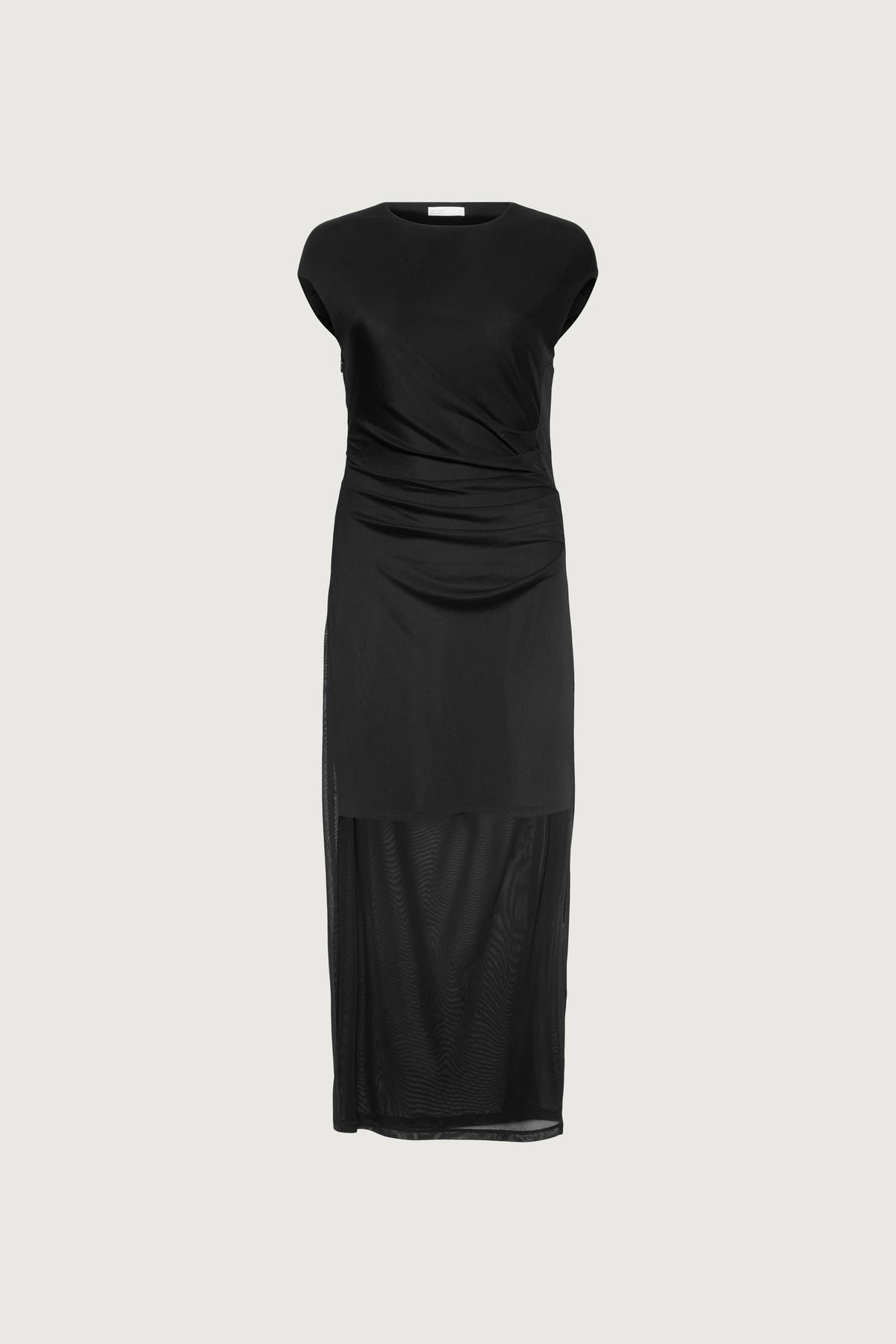 SLEEVELESS MESH MAXI DRESS