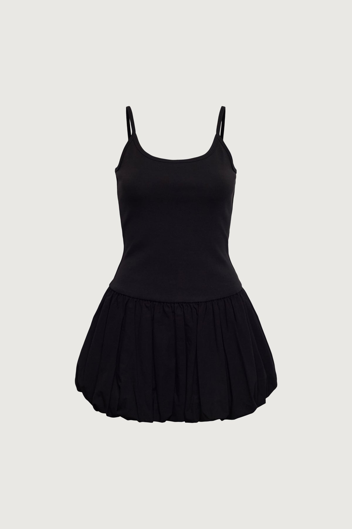DROP WAIST BUBBLE HEM MINI DRESS