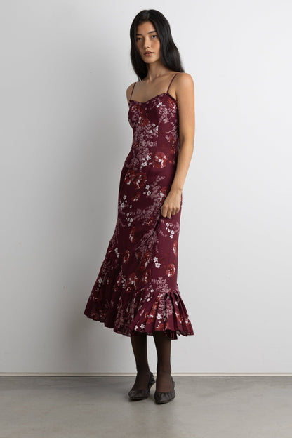 FLORAL PRINT MAXI DRESS