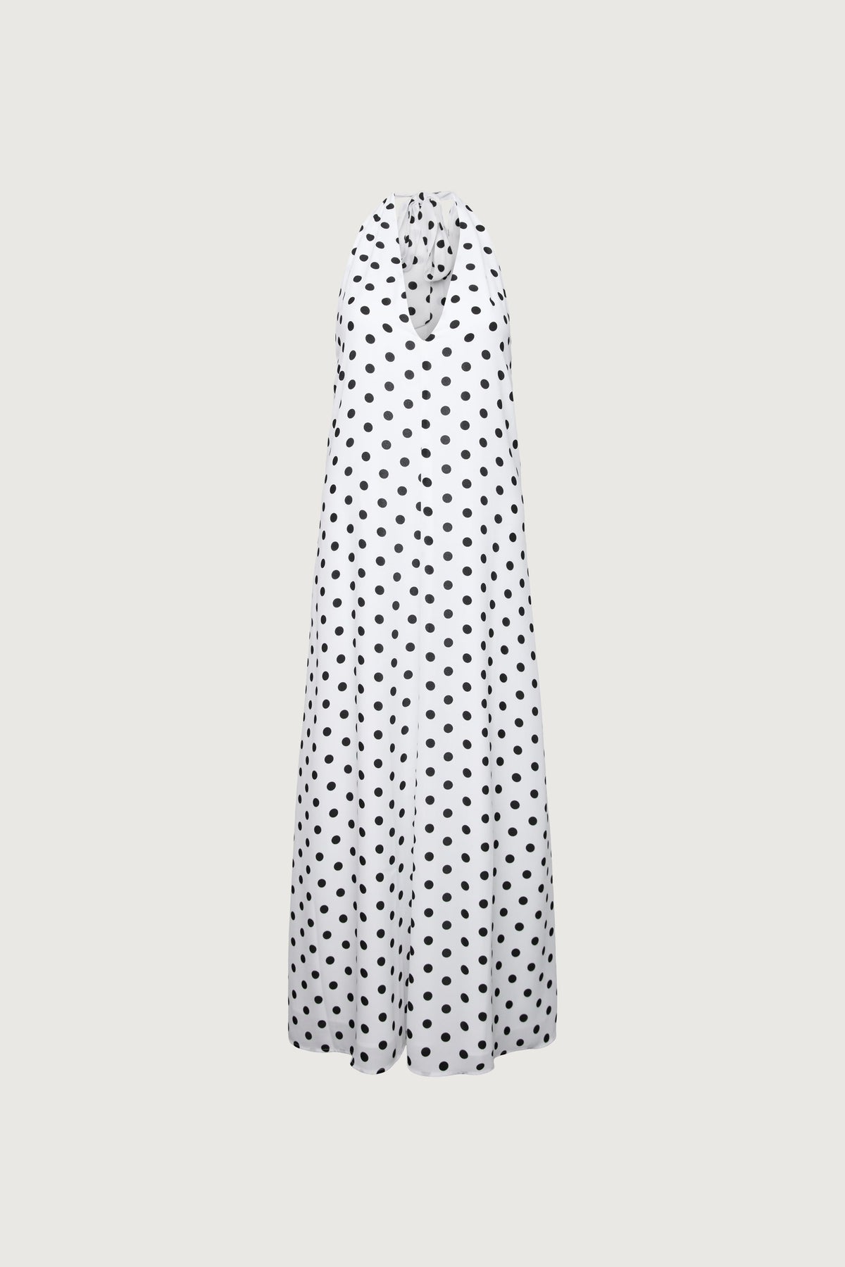 POLKA DOT V-NECK MAXI DRESS