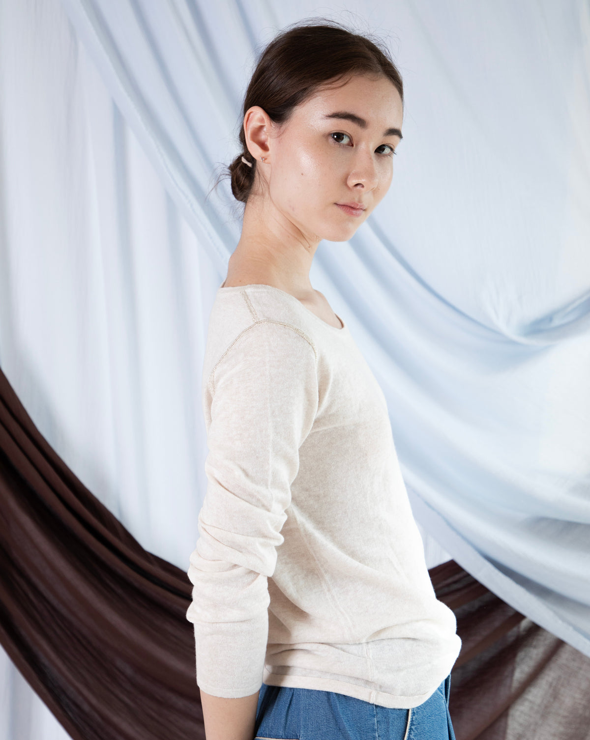 Marcelle Long T-Shirt (Round Neck) - Calico