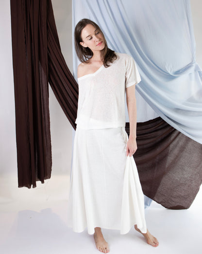 John T-Shirt (V Neck) - White