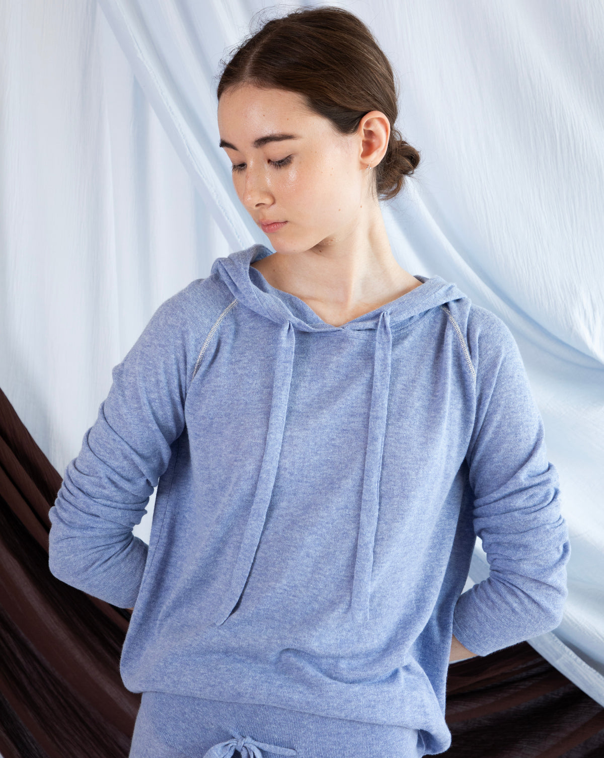 Georges Hoodie - Gingham Blue