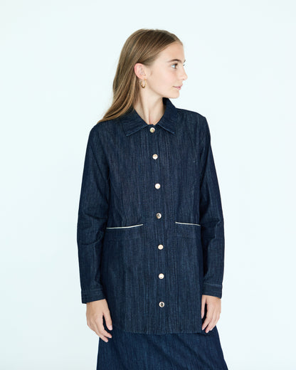 Girl Yves Jacket - Dark Chambray