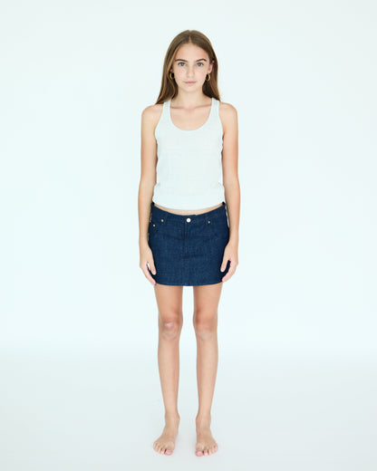 Girl Lilou Mini Skirt - Brut Denim