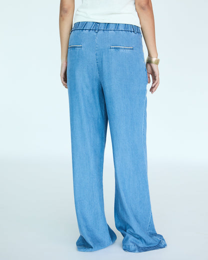 Yves Pants - Medium Blue Chambray