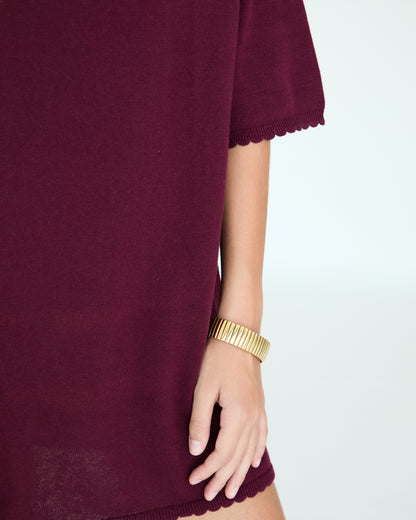 Girl La Bretagne Dress - Plum