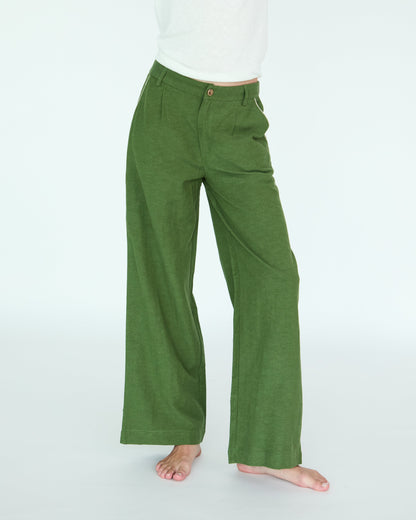 Girl Yves Pants - Moss