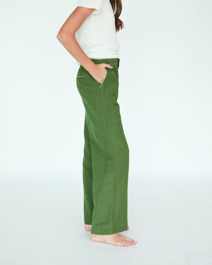 Girl Yves Pants - Moss
