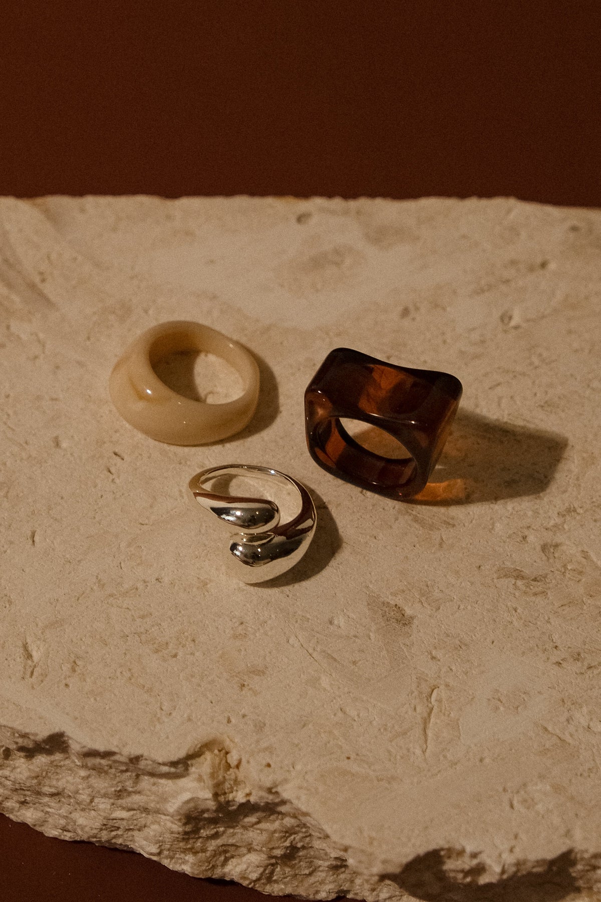 Romeo 3 Stack Ring Set - Silver