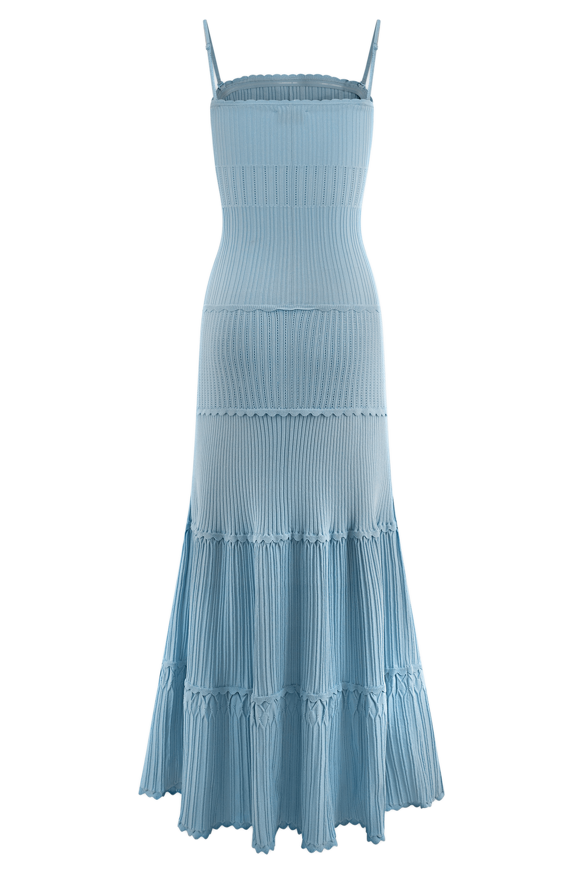 Finley Pointelle Knit Maxi Dress - Cornflower Blue