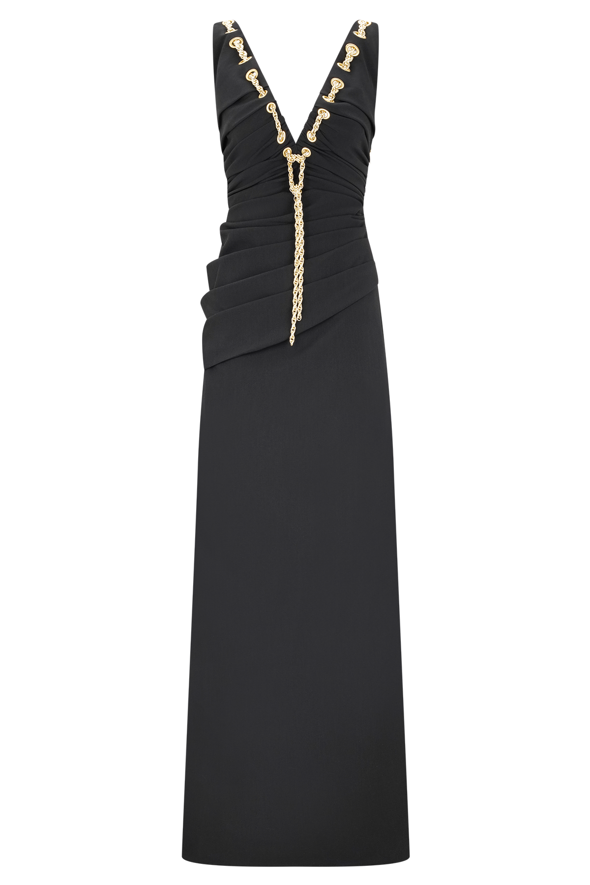 Axton Low Neck Maxi Dress - Black