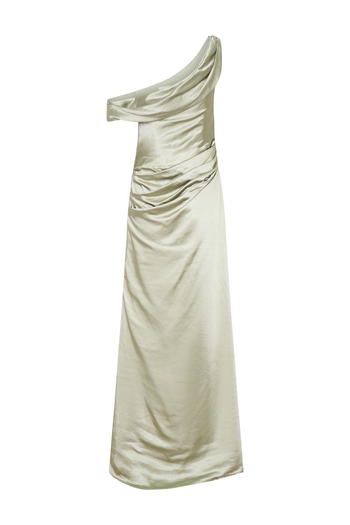 Dalia Off Shoulder Satin Maxi Dress - Sage