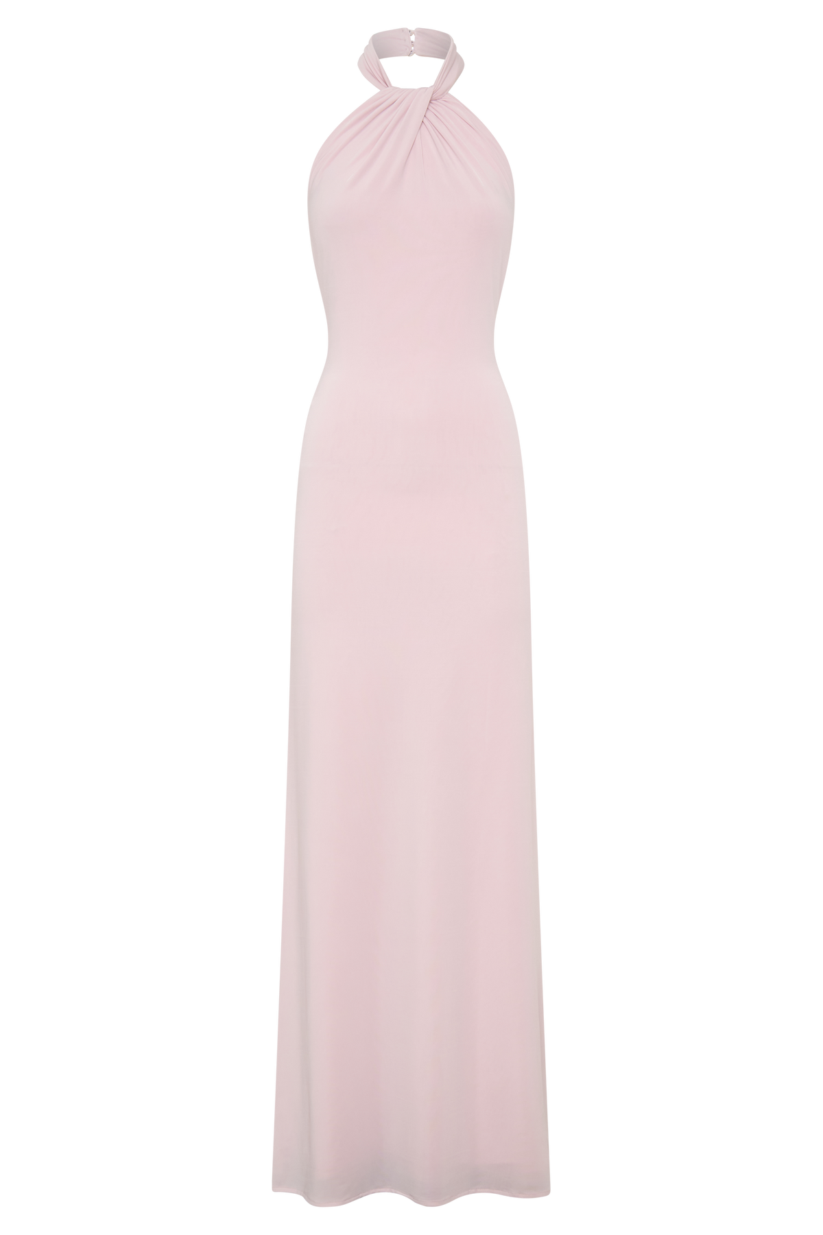Elyna Slinky Halter Maxi Dress - Pale Pink