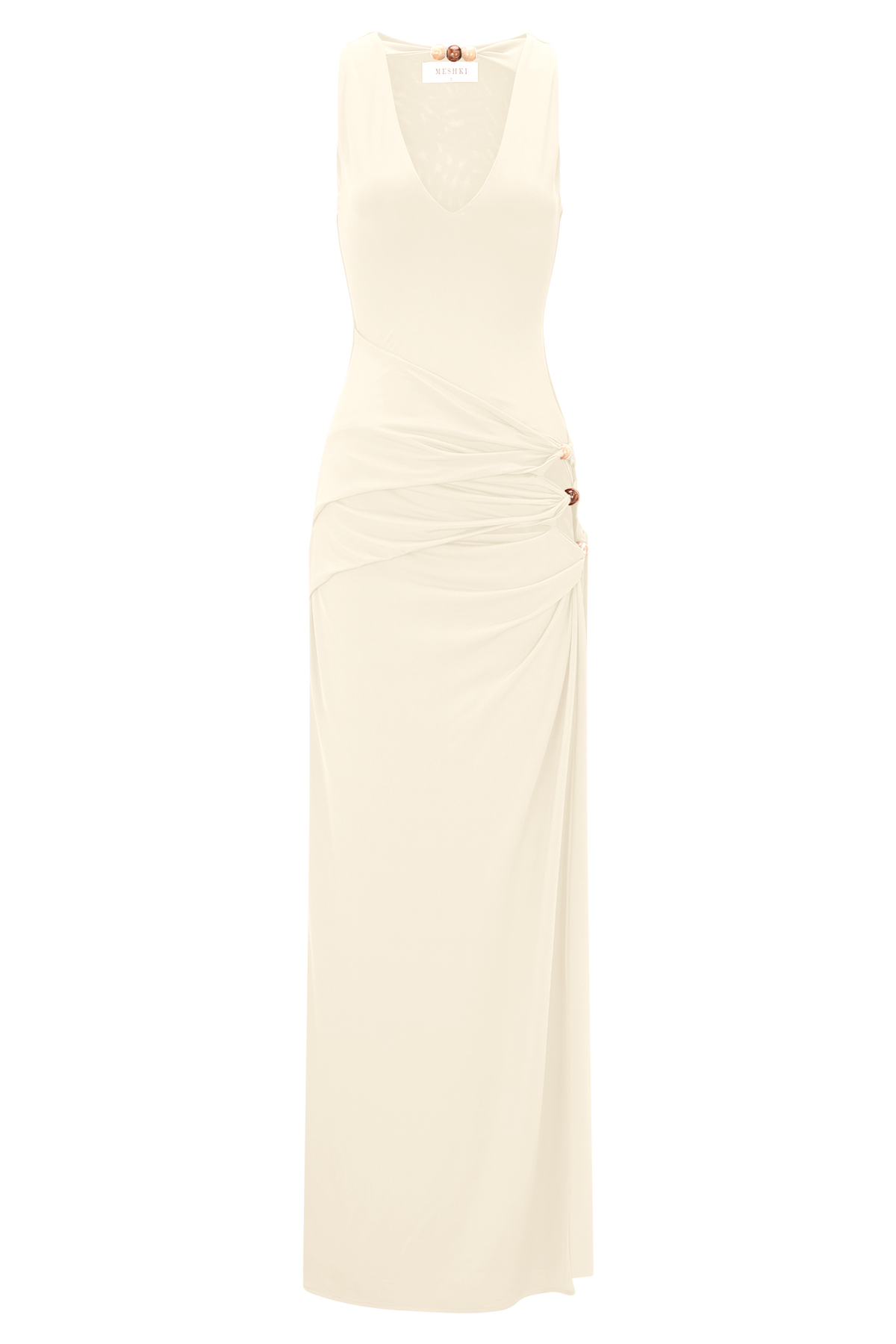 Kaiden Slinky Beaded Maxi Dress - Ivory