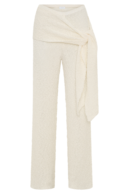 Mattais Boucle Knit Pants - Ivory