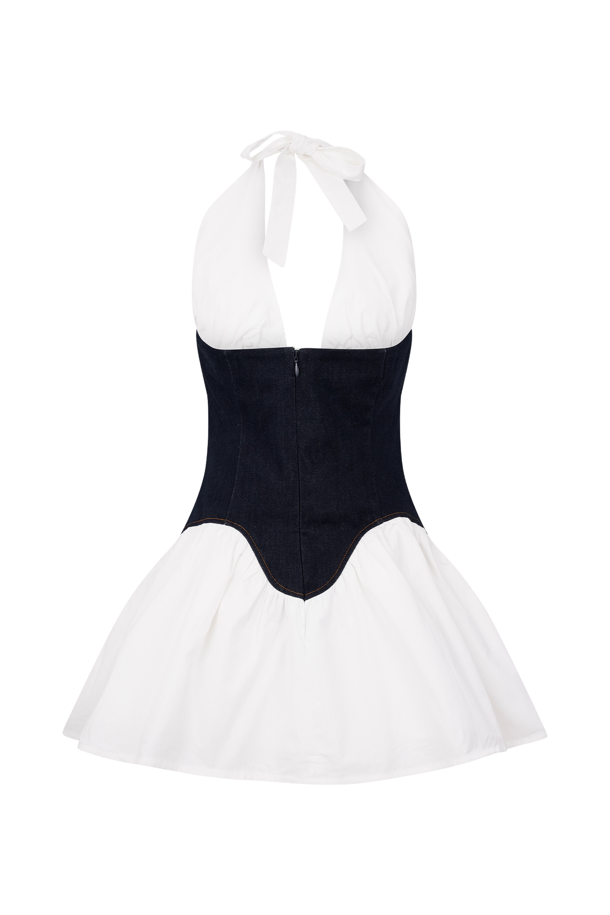 Merlyn Denim Cotton Mini Dress - Indigo Blue