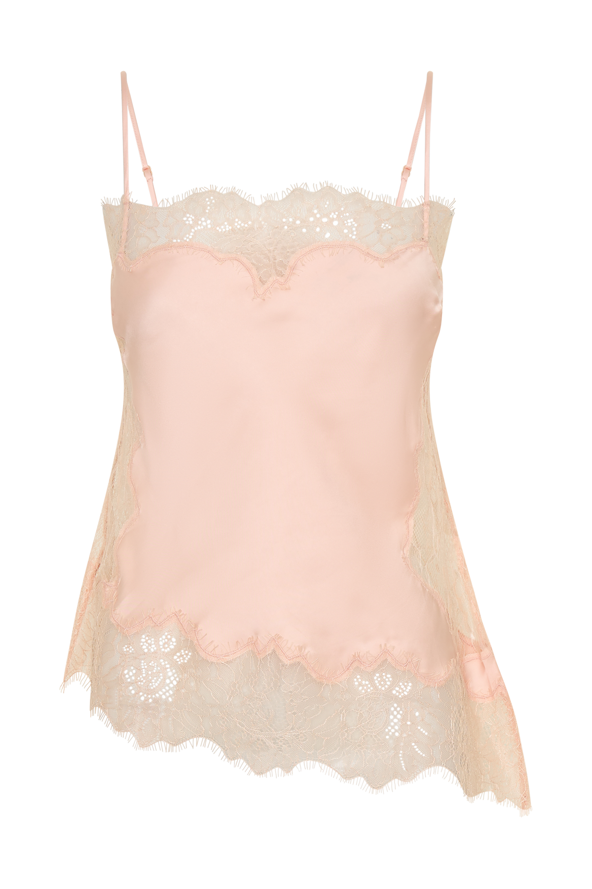 Miriam Satin & Lace Camisole - Peach