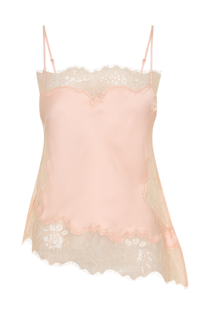 Miriam Satin & Lace Camisole - Peach
