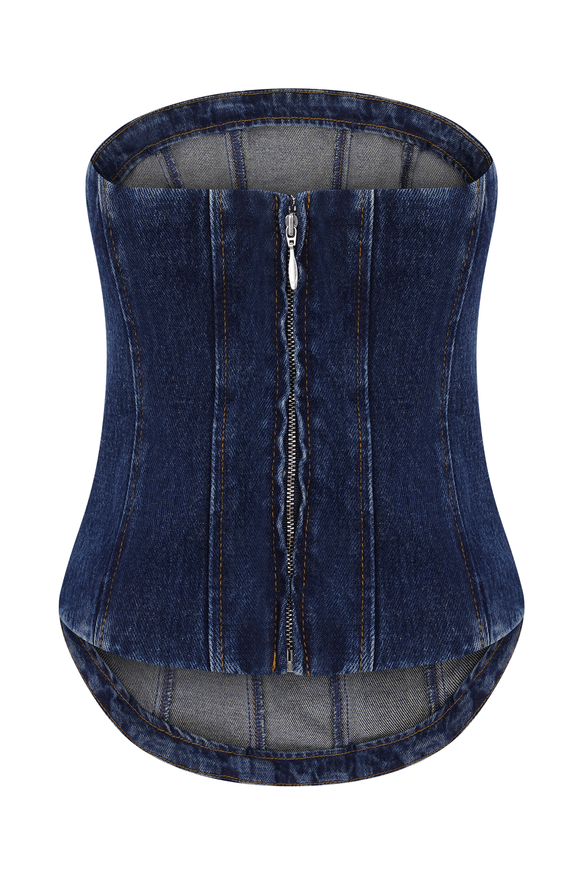 Monte Strapless Diamante Denim Corset - Midnight Blue