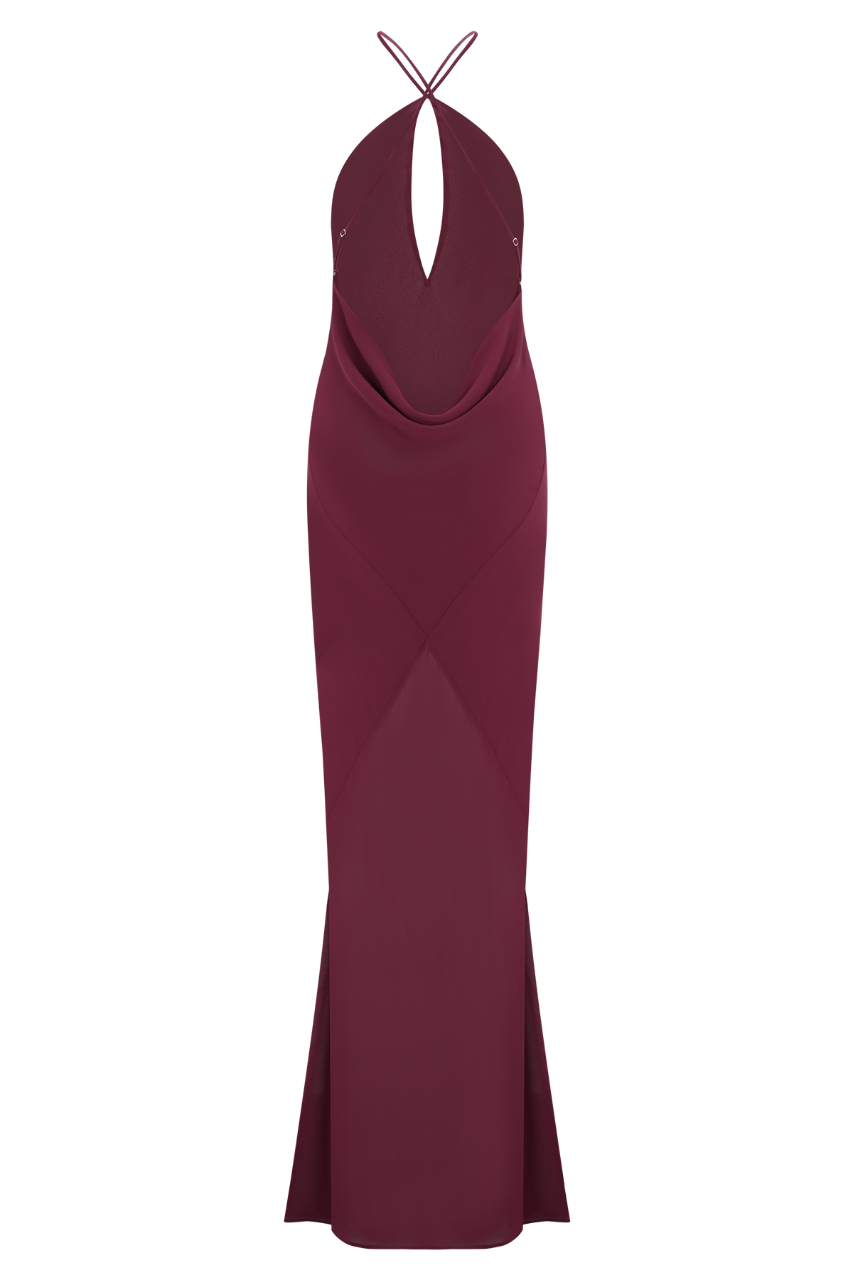 Nerea Slip Halter Maxi Dress - Cherry Red